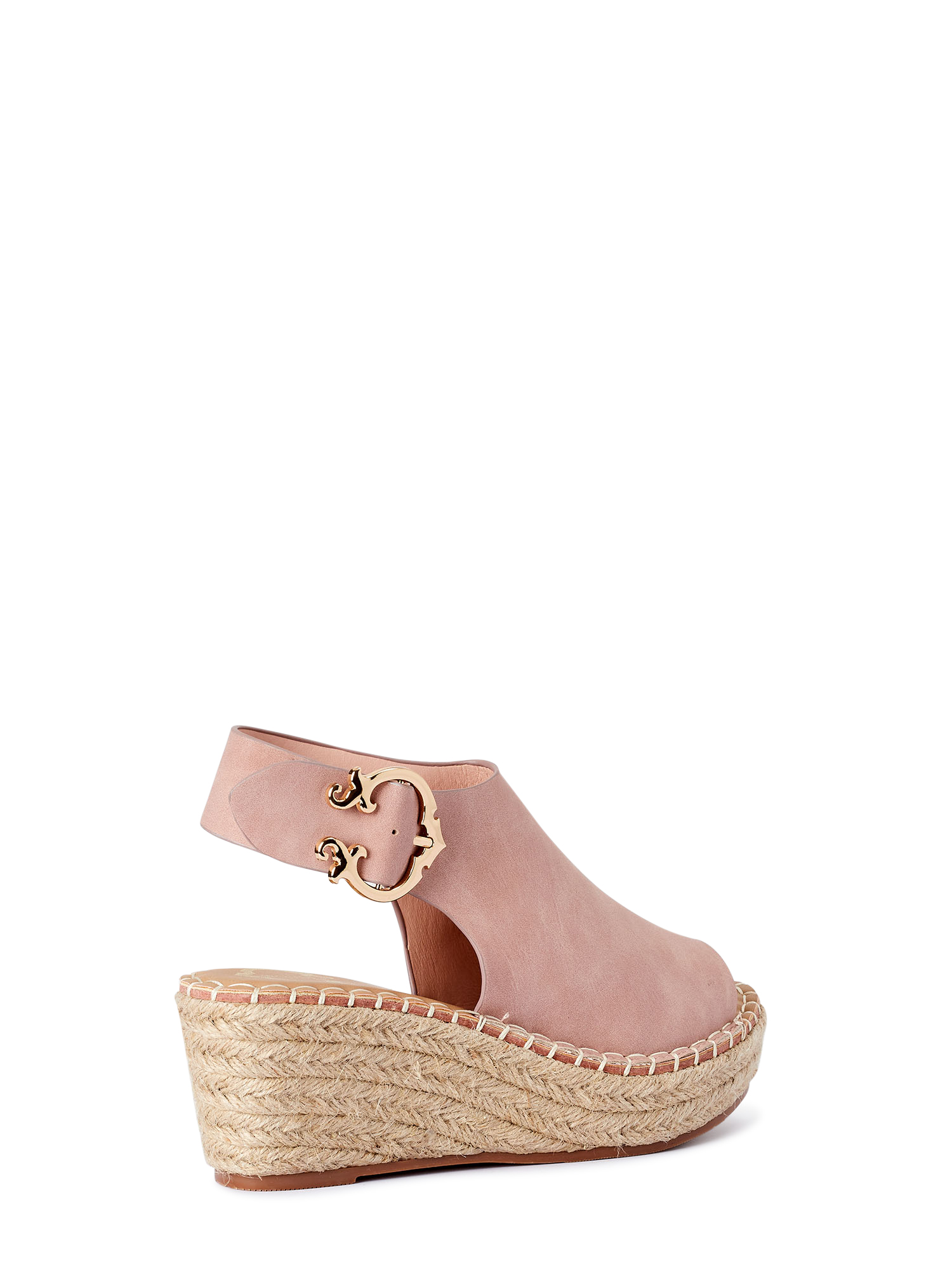 Espadrille Cream Suede Closed Toe Espadrilles - High Wedge