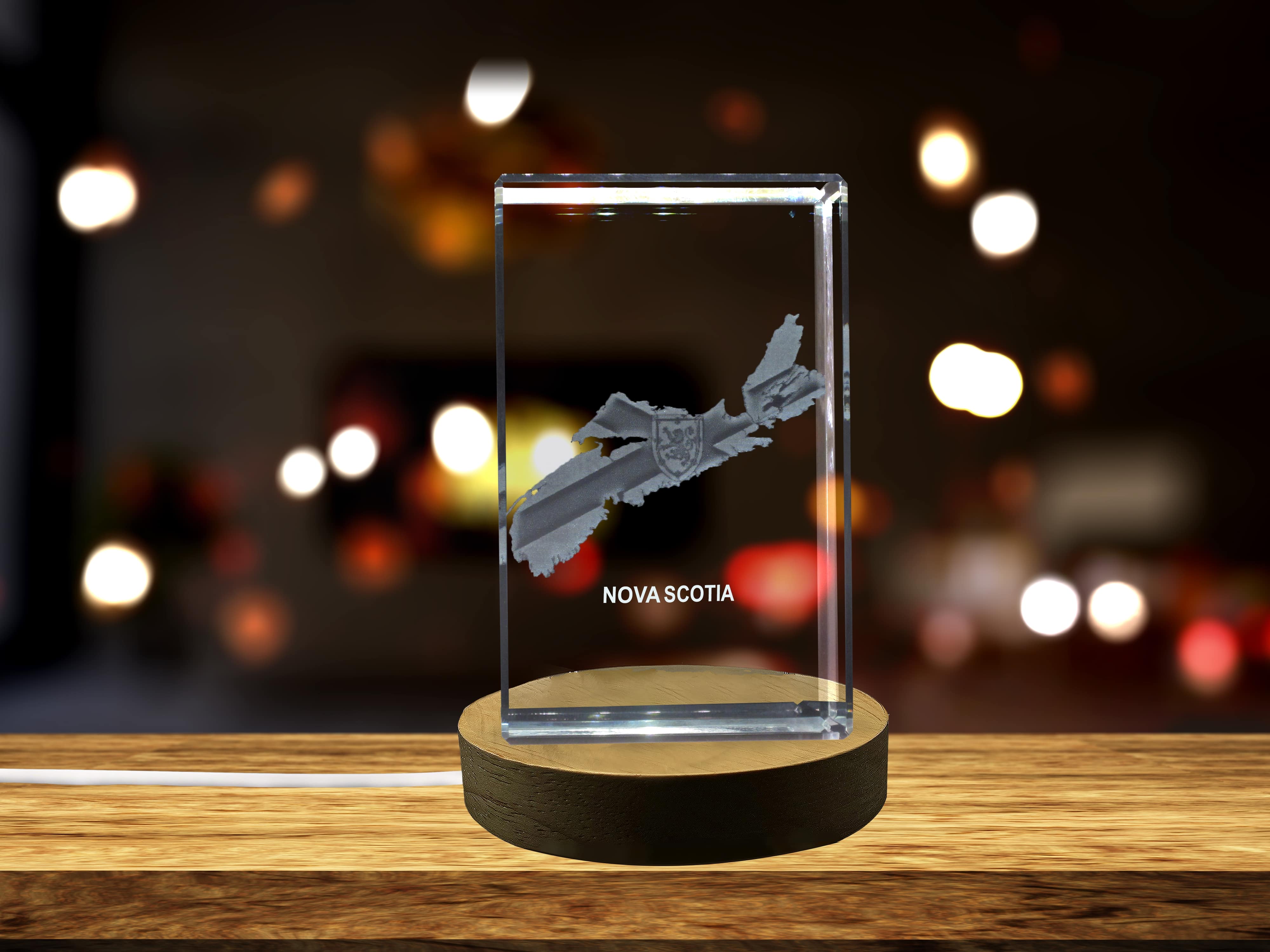 thumbnail video image 2 of Nova Scotia 3D Engraved Crystal 3D Engraved Crystal Keepsake/Gift/Decor/Collectible/Souvenir, 2 of 7