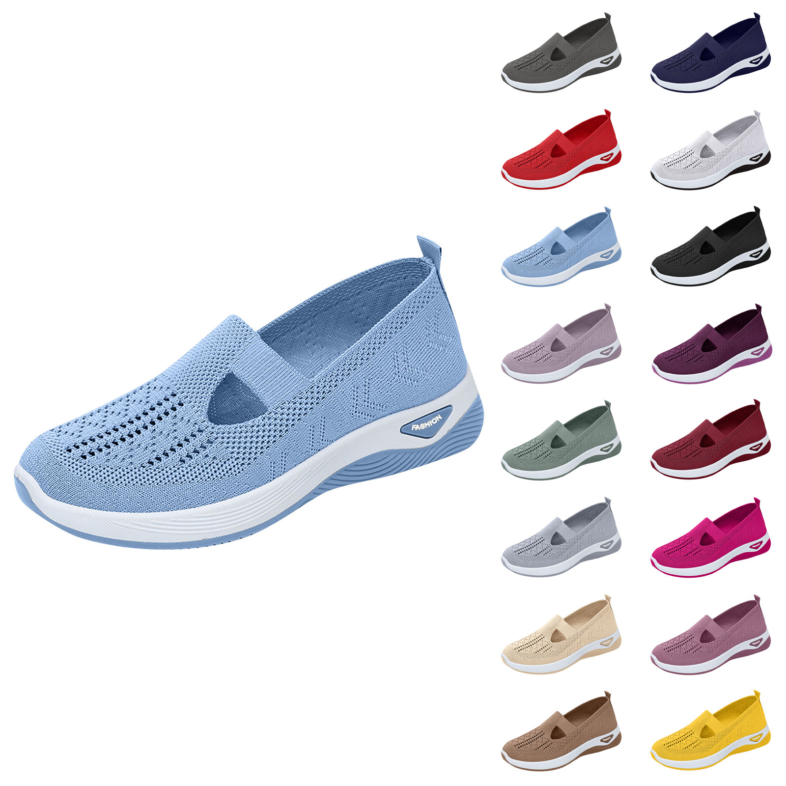 thumbnail video image 2 of Orthopedic Sneakers for Women,Orthopedic Walking Shoes for Women,New Orthowalkway Womens Shoes,Woven Orthopedic Breathable Walking Sneaker Non-Slip Arch Support Slip on Shoes,Purple,6, 2 of 5