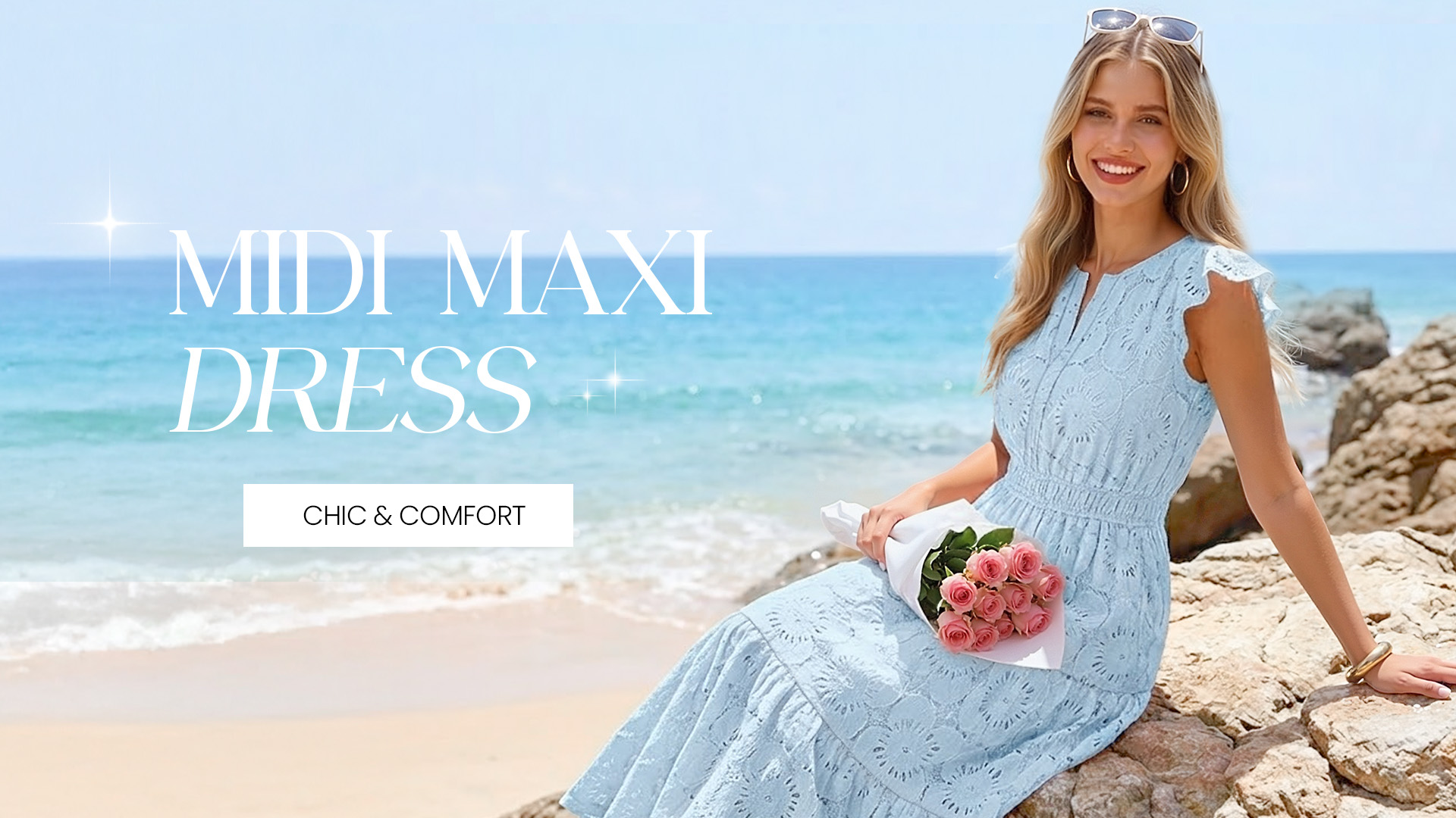 flowy vacation beach dresses Waverly Dress M/L / White