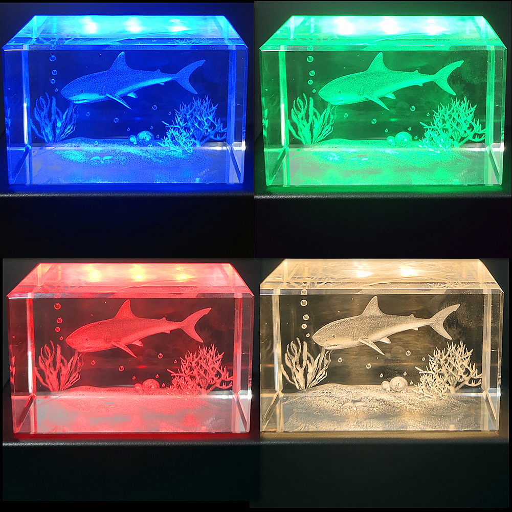 thumbnail video image 2 of LED Light Base Rectangle Display Stand in A Variety of Colors,Suitable for Glass Crystal Artwork,Holiday Party Decoration., 2 of 7