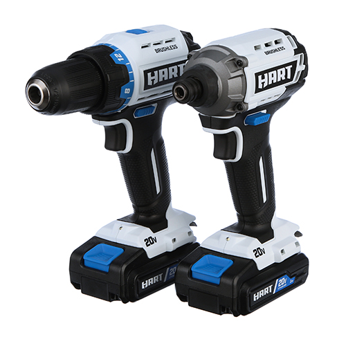 HART 20Volt Cordless Brushless Drill And Impact Combo Kit, 41 OFF