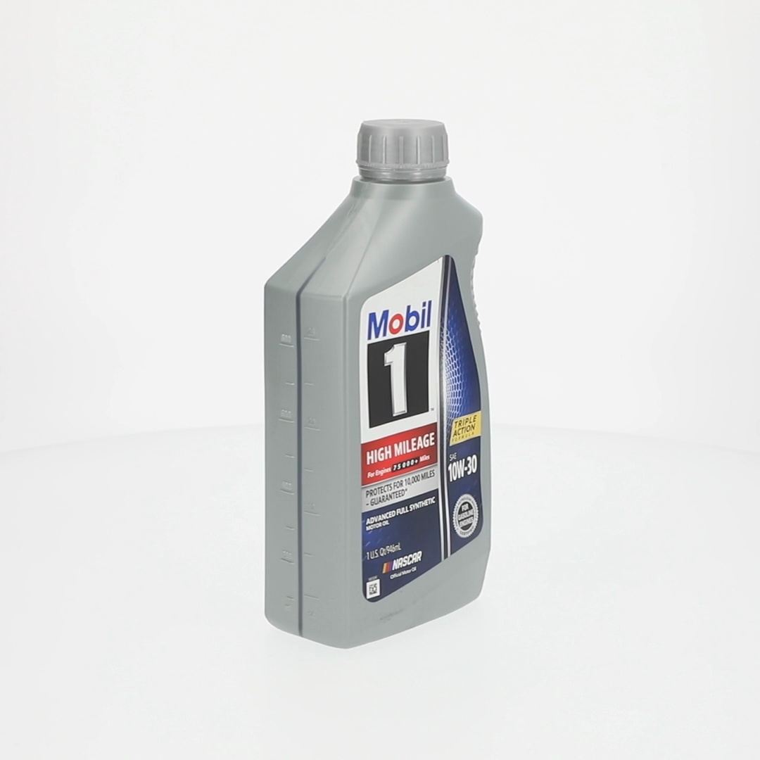 4 pack) Mobil 1 High Mileage Full Synthetic Motor Oil 10W-30, 1