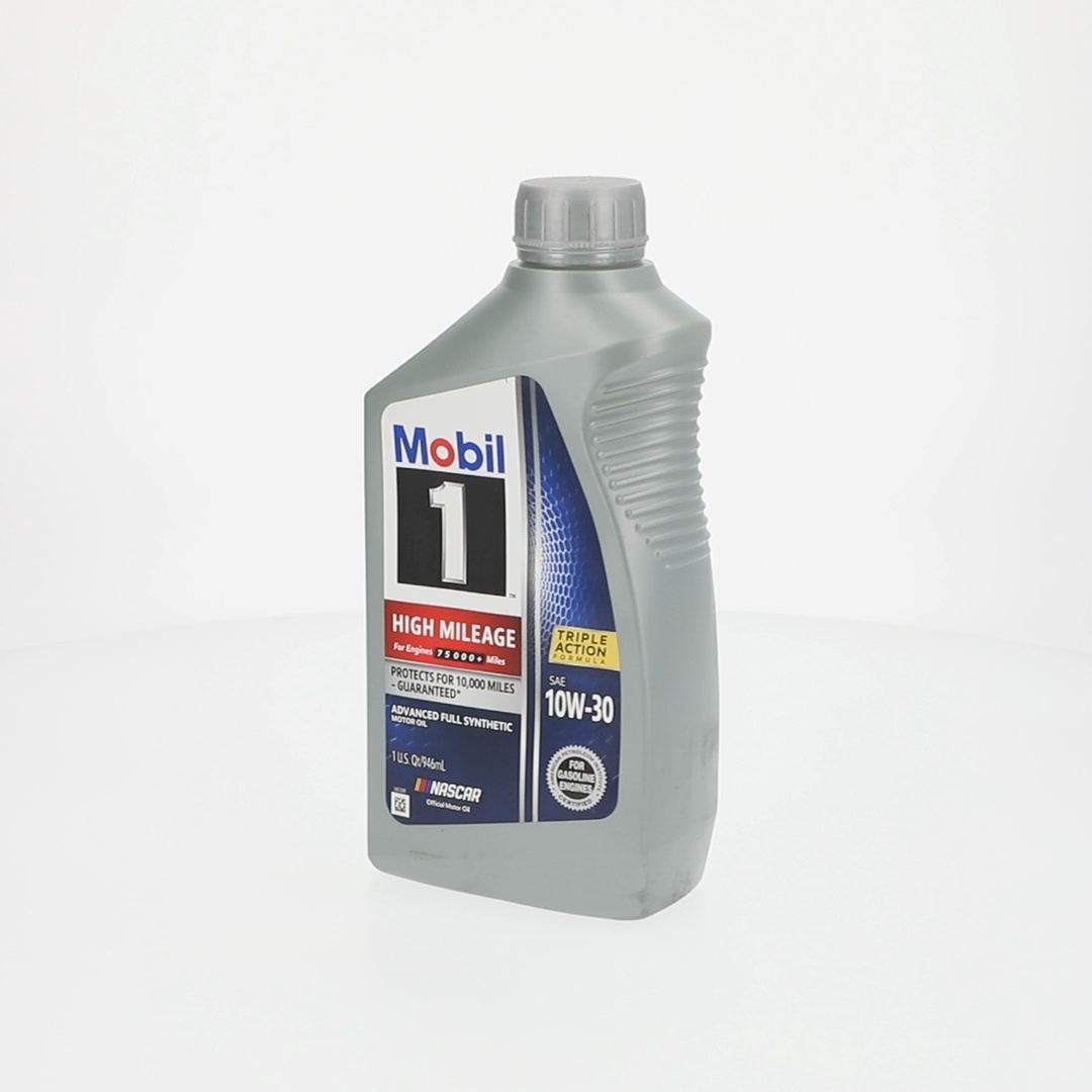 Mobil 1, High Mileage Full Synthetic Motor Oil, 10W-30, 1 Quart
