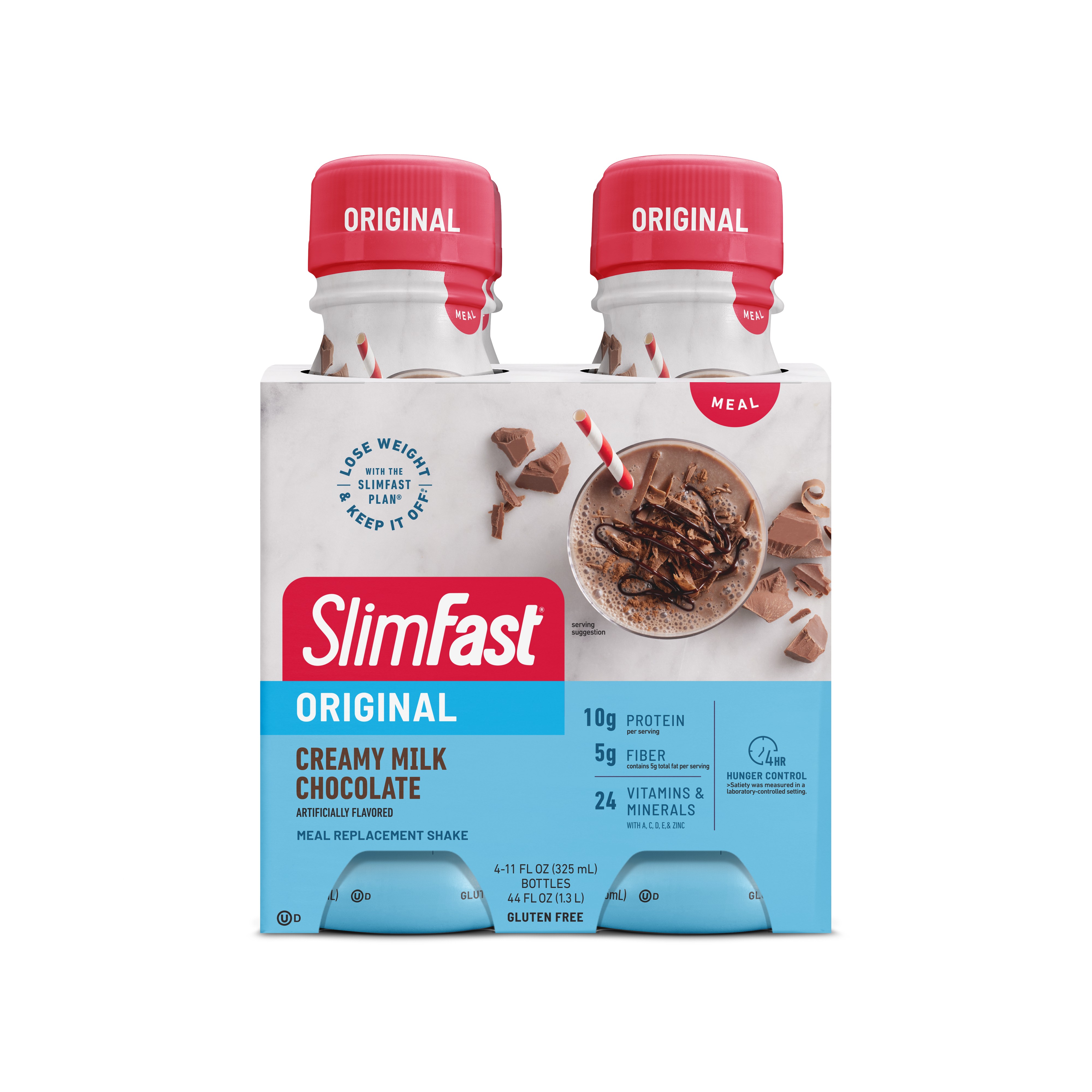 thumbnail video image 3 of SlimFast Original Meal Replacement Shake, Creamy Milk Chocolate, 4 Count, 3 of 7
