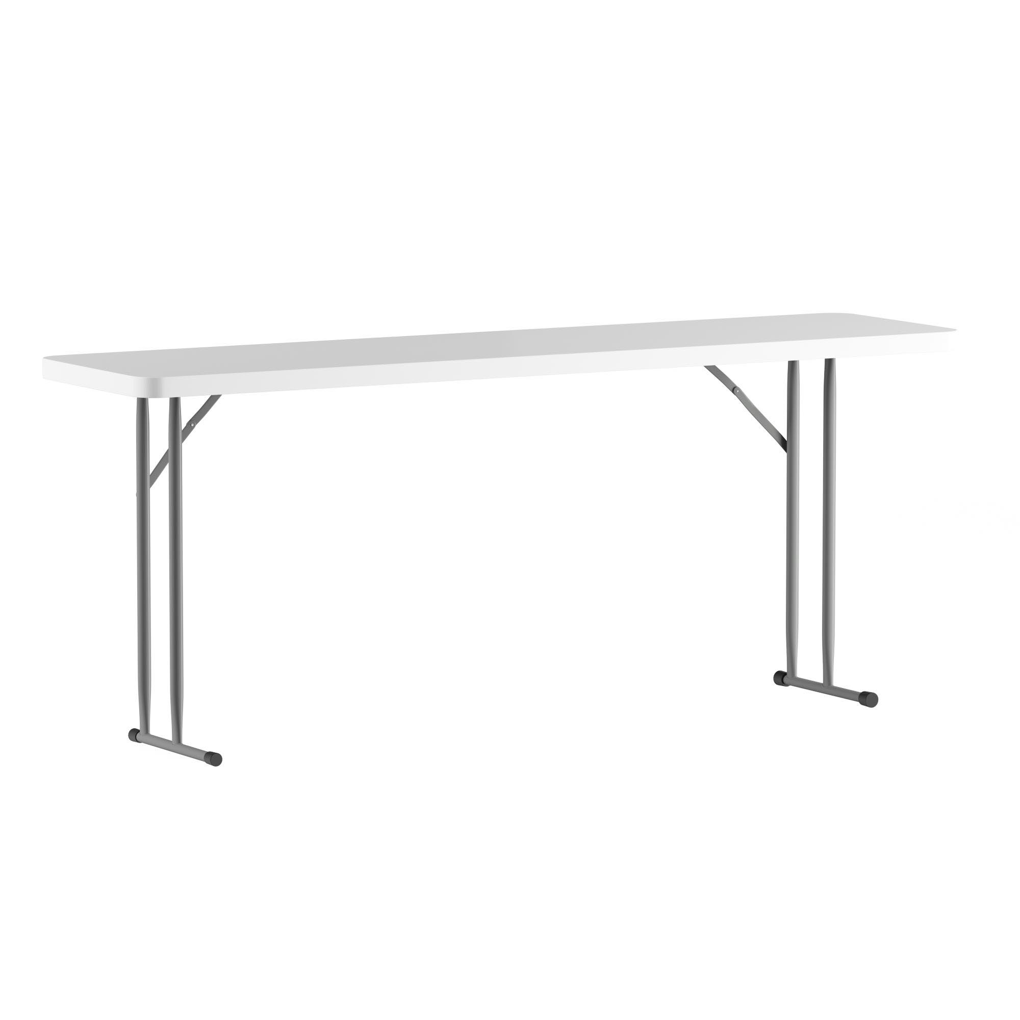 Flash Furniture Granite Plastic Folding Training Table White