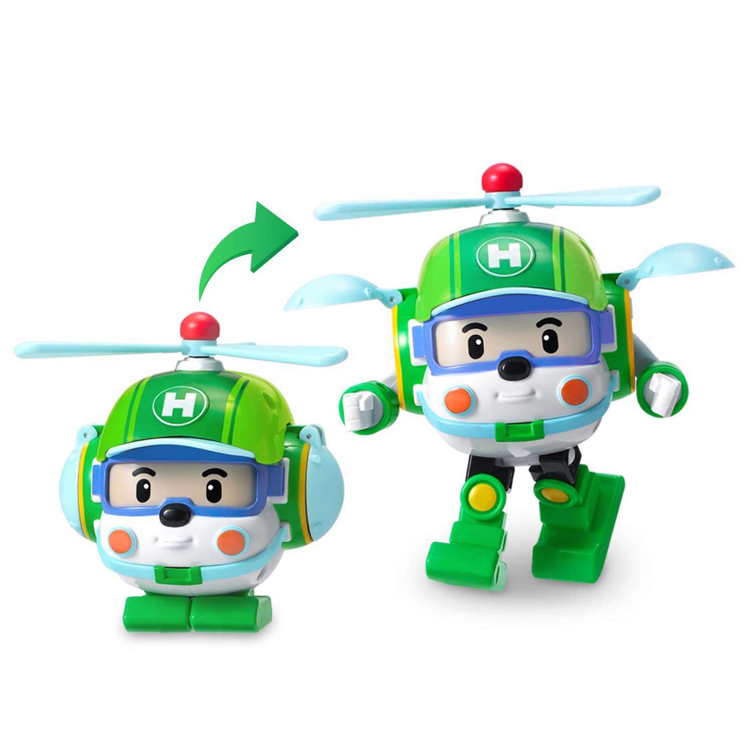 thumbnail video image 2 of Robocar POLI Toys, HELLY Transforming Robot Toys, 4" Action Figure Vehicles for Ages 3 and up, 2 of 7