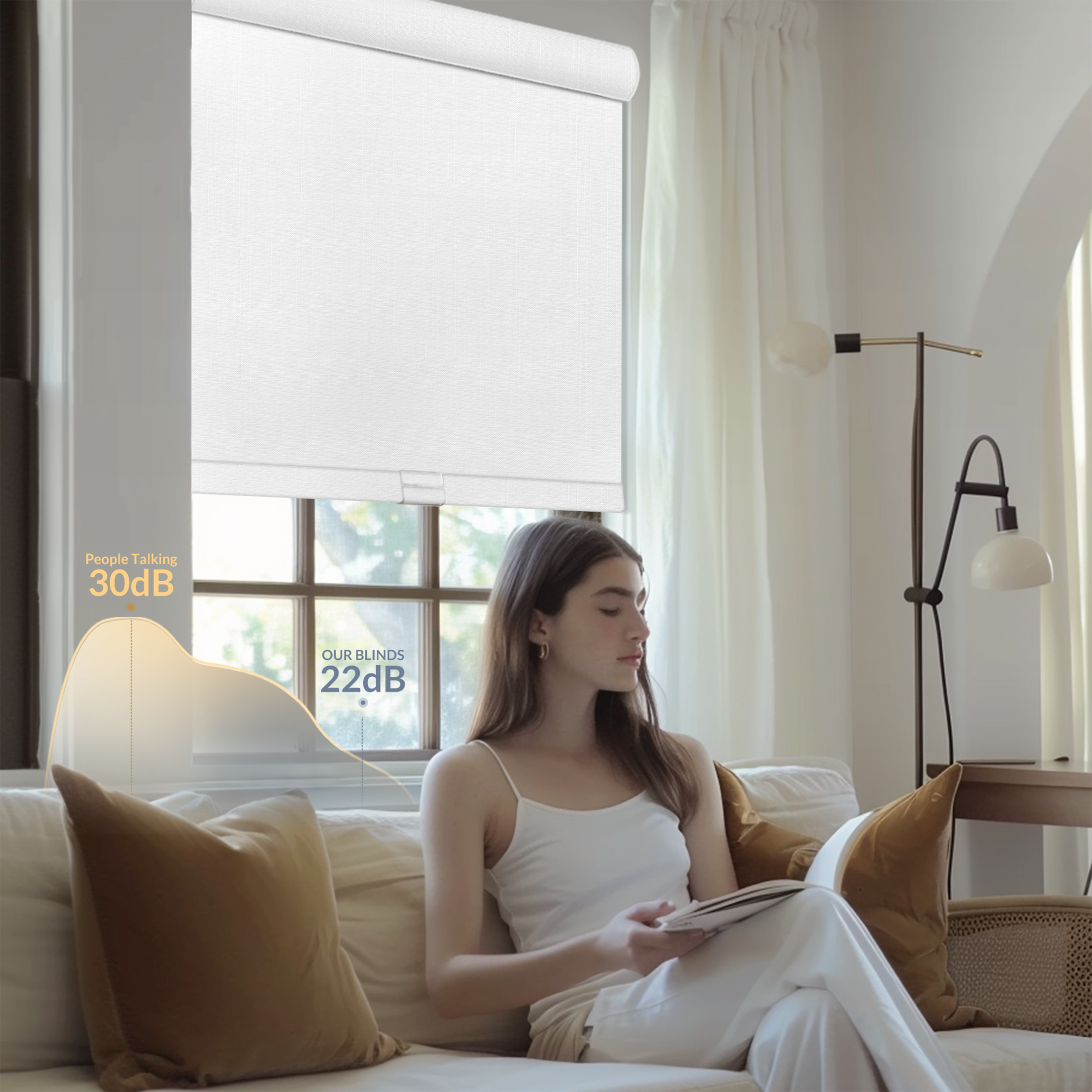 ZimJAHO Blackout Roller Shades for Windows,Cordless,Linen Fabric,Roller ...