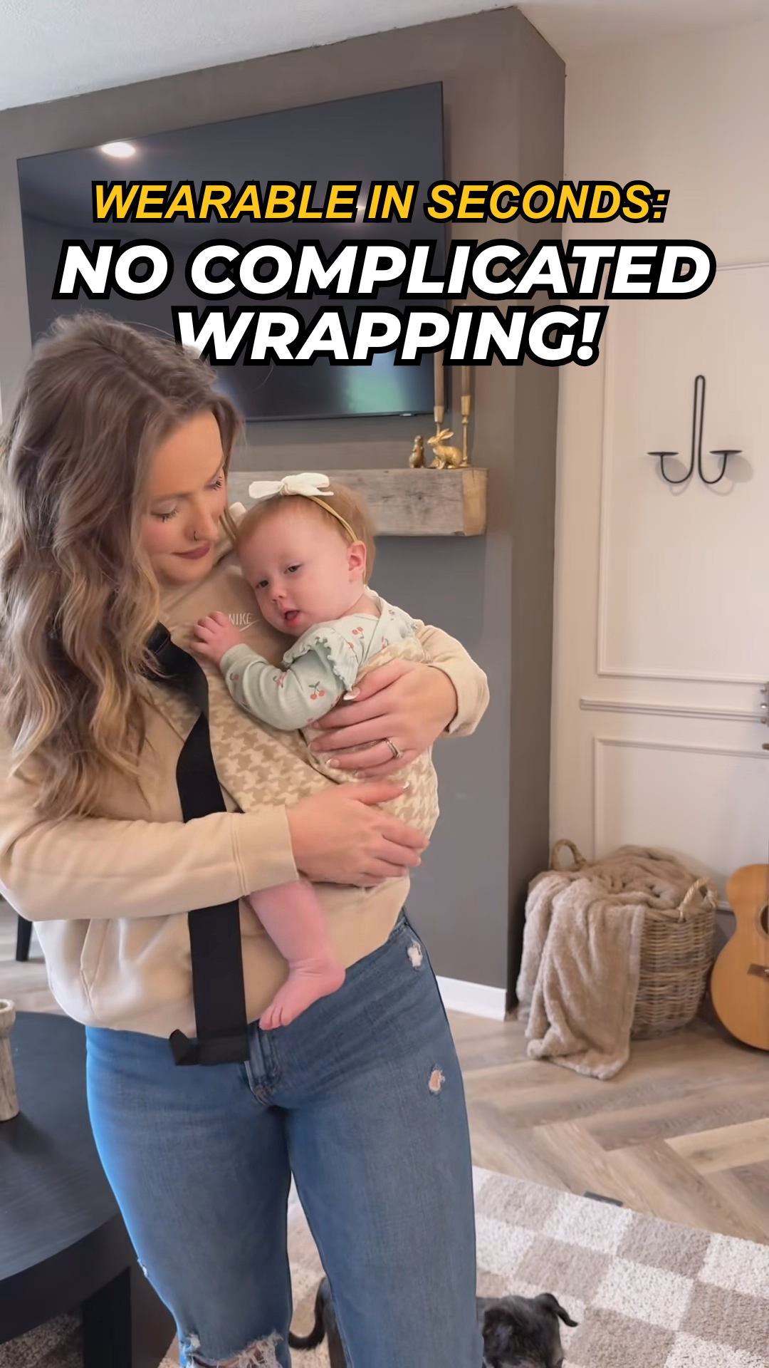 thumbnail video image 2 of Lujifo Toddler Side Carrier for Babies, Ergonomic Checkerboard Baby Sling, 2 of 11