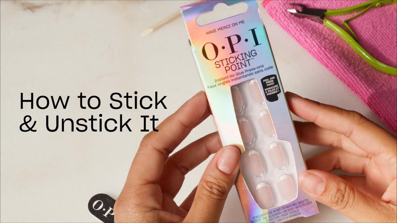 OPI Sticking Point Peel & Stick Artificial Nails with Built in Sticky ...