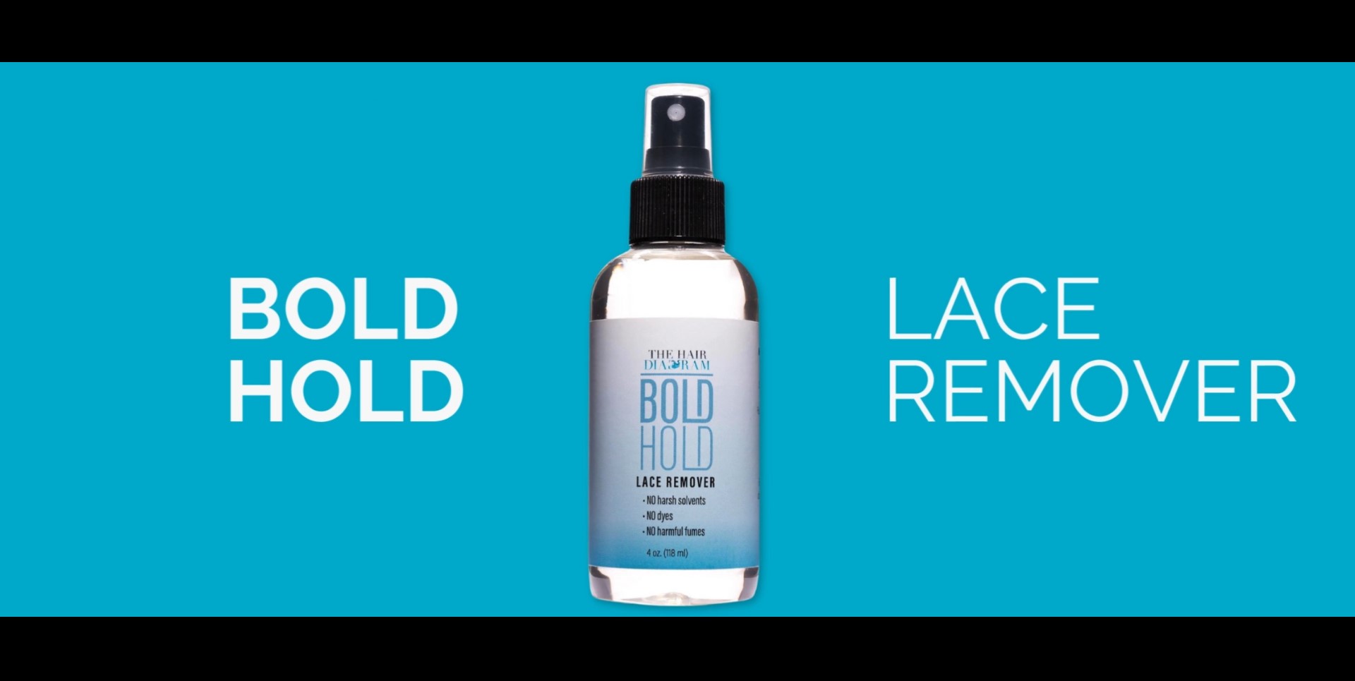 thumbnail video image 2 of The Hair Diagram Bold Hold Lace Remover Bond Release Spray, Residue Removal for Wigs, Extensions and Hair Systems, 4 oz, 2 of 6