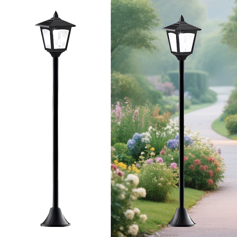thumbnail video image 2 of 40" Solar Lamp Post Light, Dusk to Dawn, IP65 Waterproof for Yard & Driveway Outdoor, 2 of 6