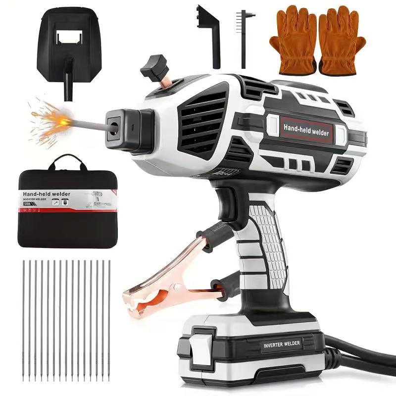 thumbnail video image 2 of TKDMR 110V 130A  Handheld Portable Welding Machine , IGBT Inverter, Ergonomic Design, 2 of 12