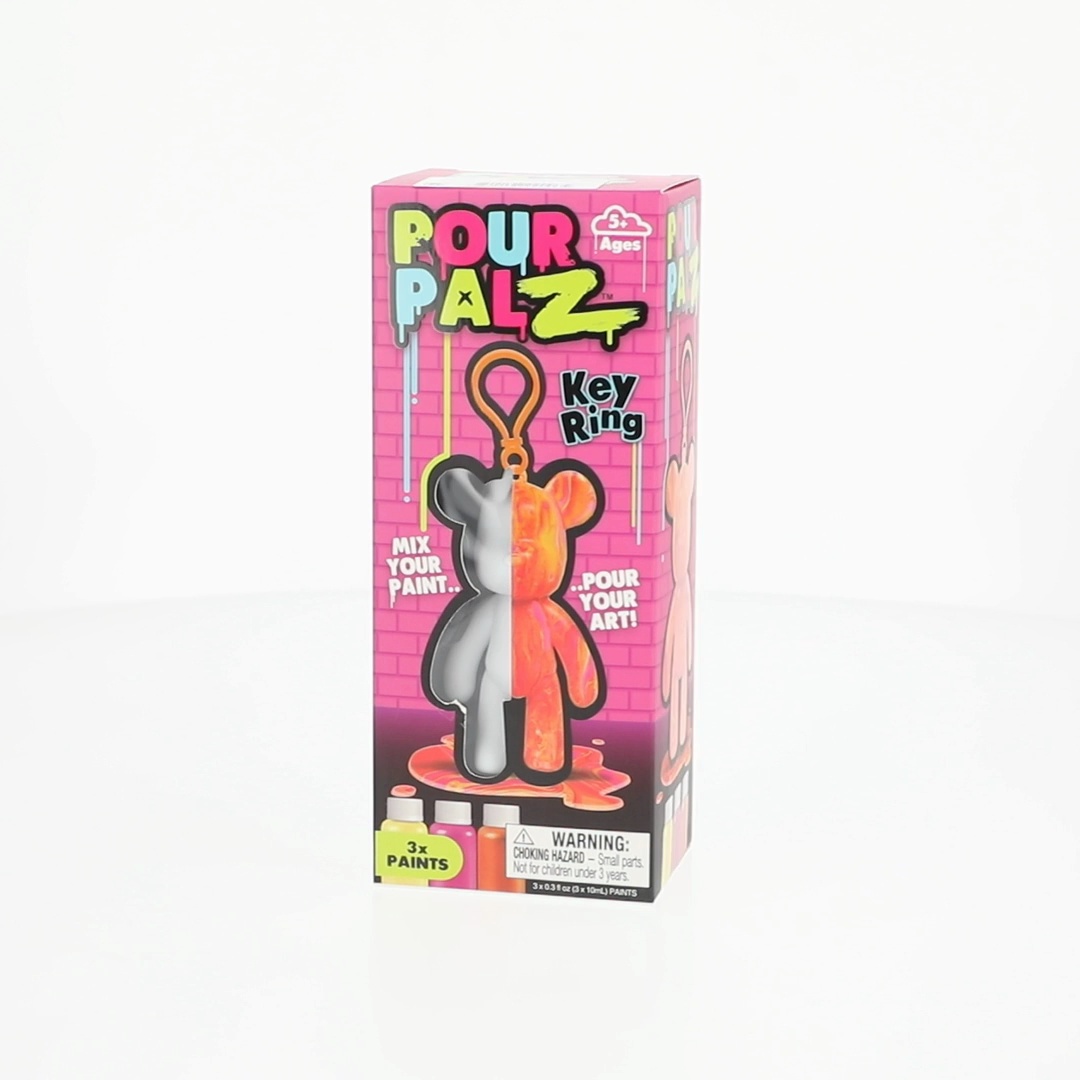 Pour Palz Paint Bear Keyring 3.2