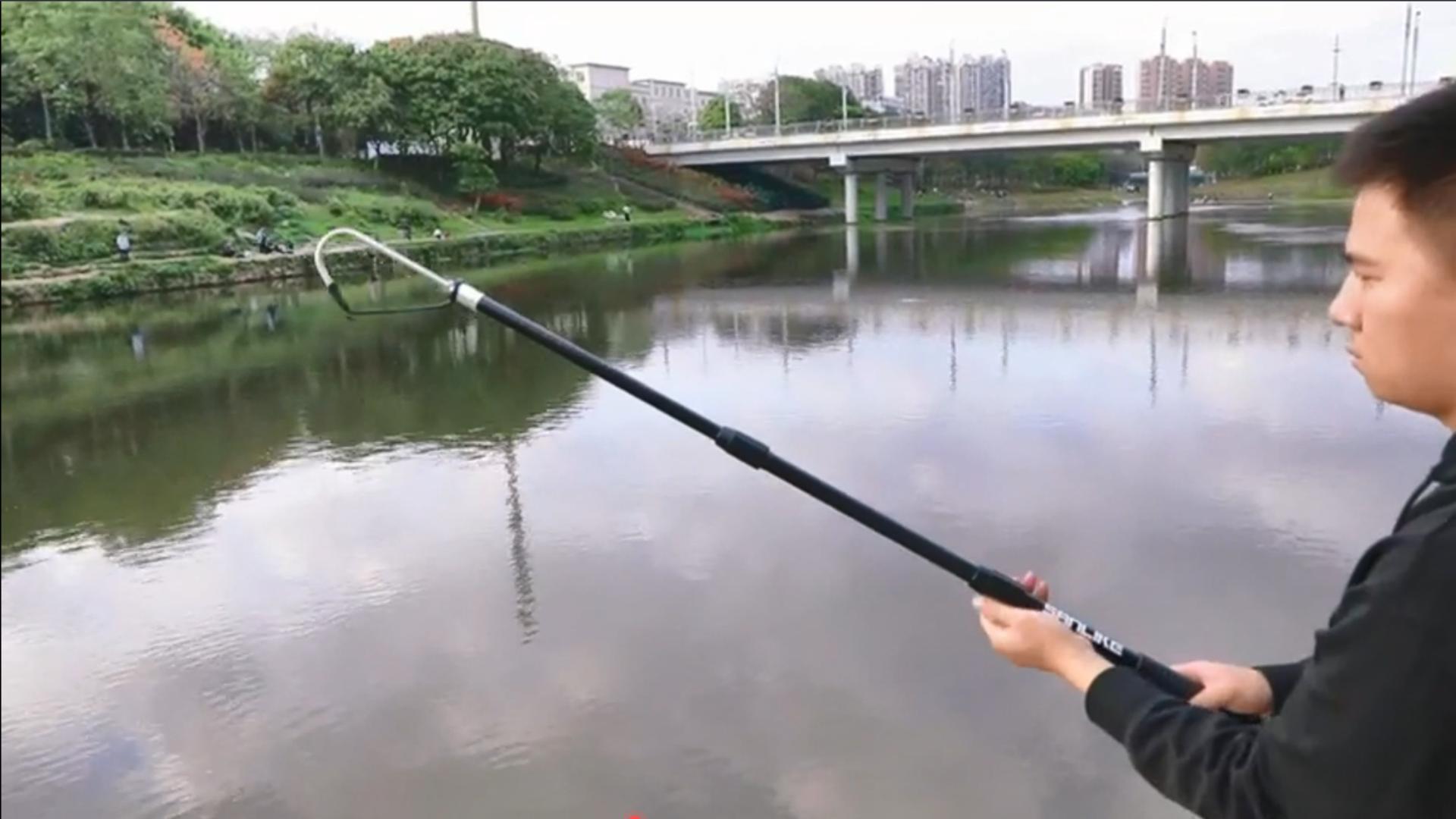 thumbnail video image 2 of SAN LIKE Fish Gaff Telescopic Gaff hooks with Stainless Sea Fishing Spear Hook Tackle, Soft Handle Aluminium Alloy Pole for Saltwater Offshore Ice Tool47.24in, 2 of 8