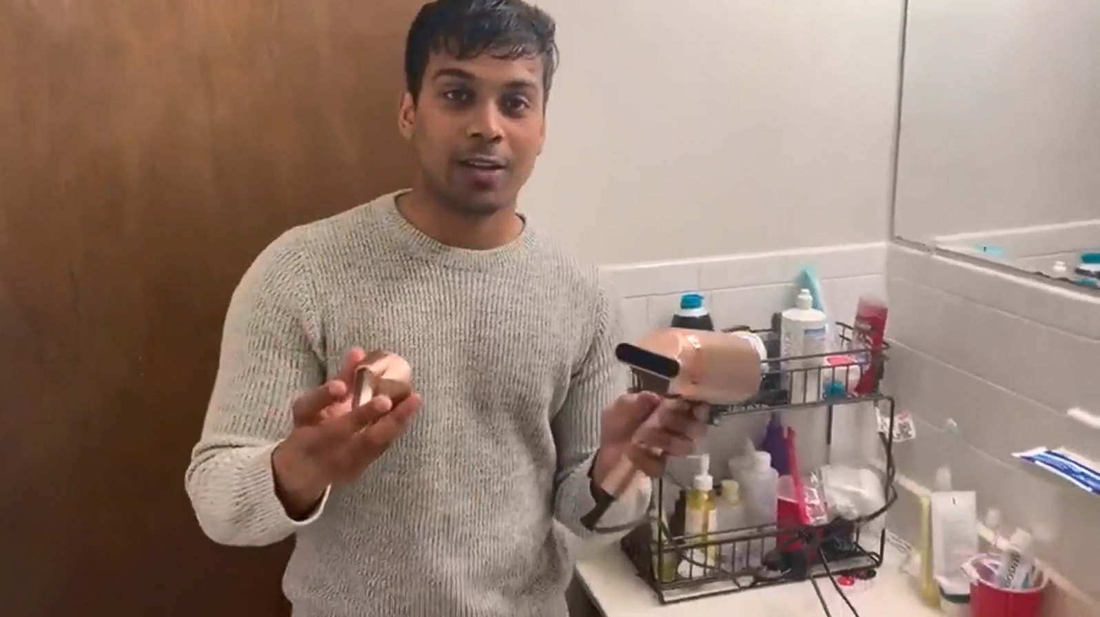 thumbnail video image 2 of Ionic Hair Dryer, CONFU 1600W Portable Lightweight Blow Dryer, with 2 Concentrator Nozzles and for Home Travel, 2 of 10