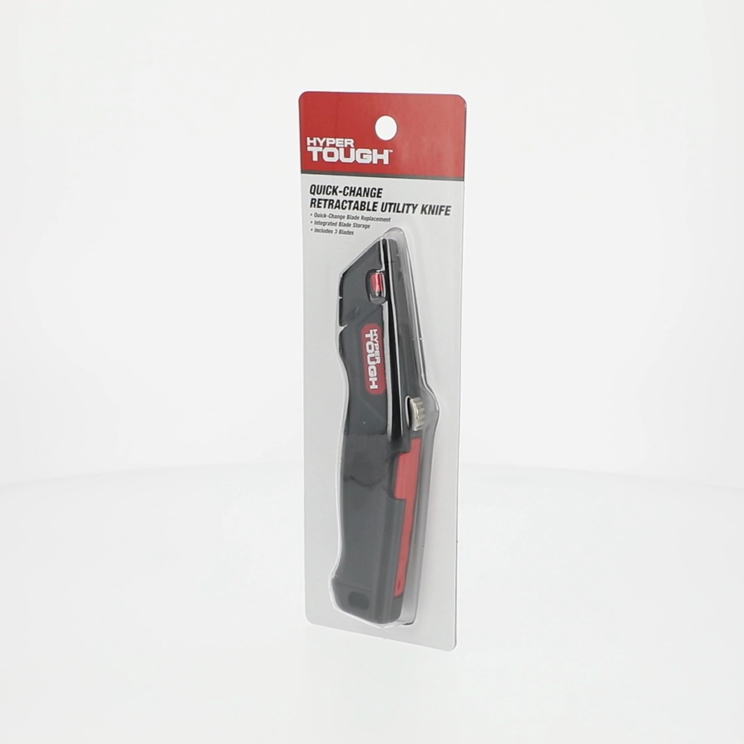 Hyper Tough Retractable Utility Knife with Quick-Change Blades