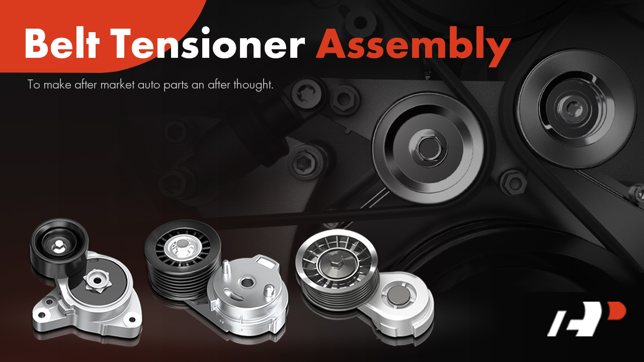thumbnail video image 2 of A-Premium Belt Tensioner Assembly Compatible with Dodge Ram 1500 2002-2010 Dakota Durango Nitro Dakota Jeep Grand Cherokee Liberty Mitsubishi Raider, 2 of 8