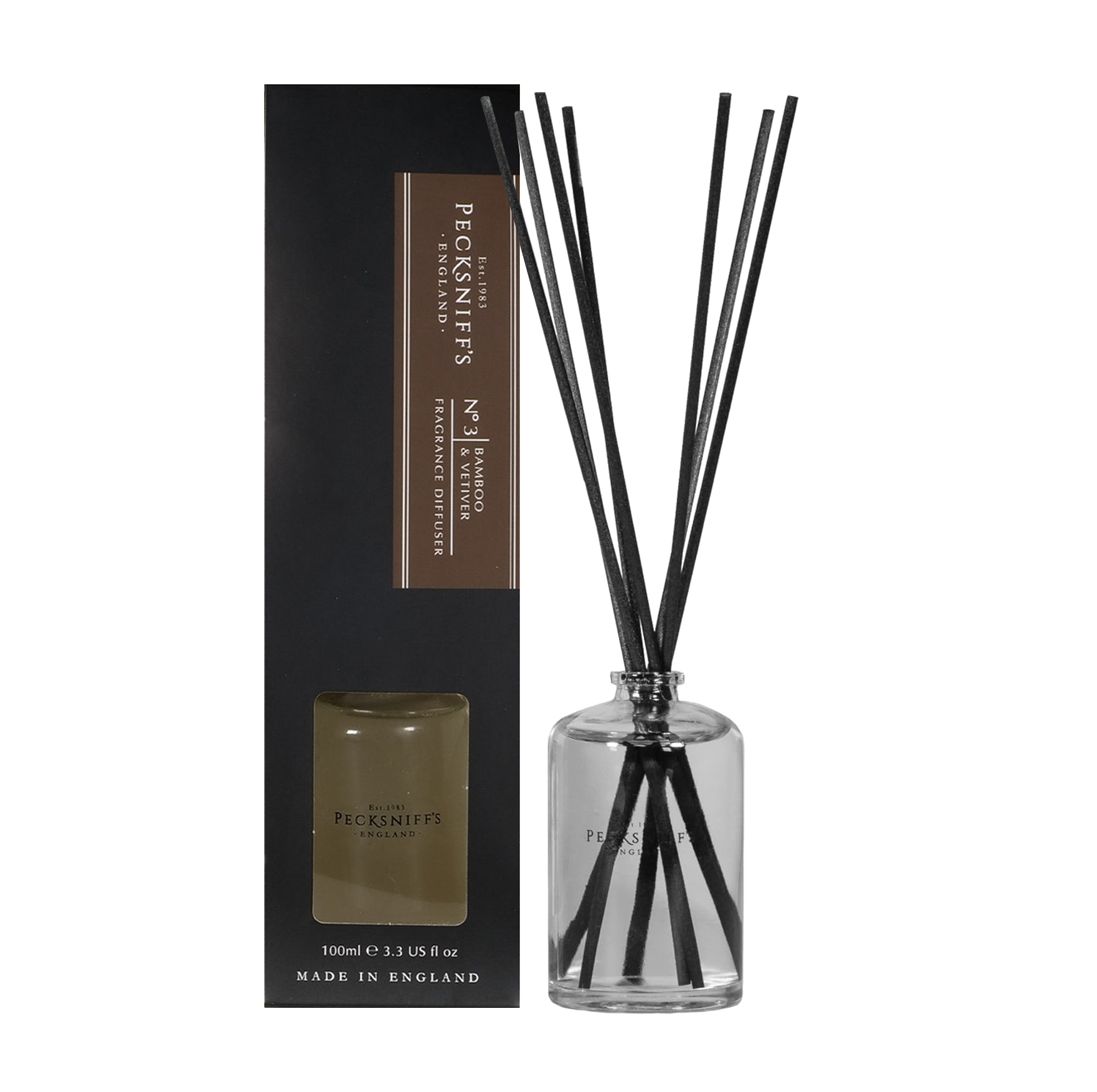 thumbnail video image 2 of Pecksniff's Bamboo & Vetiver Diffuser | 100ml/3.38 Fl Oz, 2 of 9