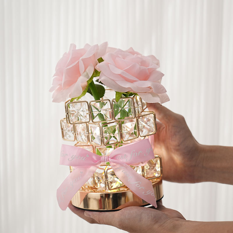 thumbnail video image 2 of Rose Table Lamp, Rechargeable Cordless Rose Light 3 Colors Dimmable Flower Lamp, LED Rose Diamond Lamp for Bedroom Living Room Decor, Valentine Birthday Gift,Pink,ROMANTIC, 2 of 12