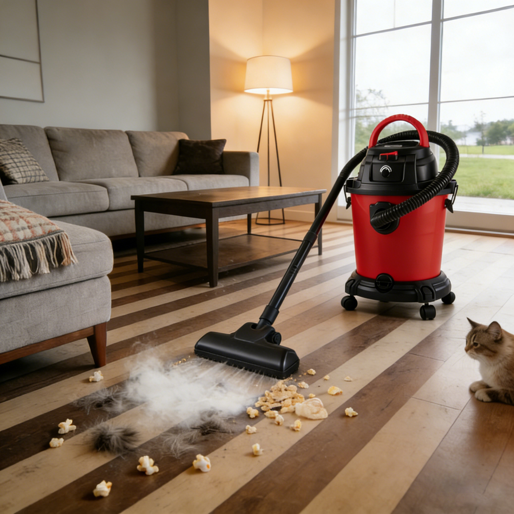 thumbnail video image 2 of 5 Gallon Wet Dry Vac, 4.3 Peak HP 3 in 1 Shop Vacuum with Blower & Variable Speed, for Car Floor Upholstery Gap Cleaning – Red, 2 of 12