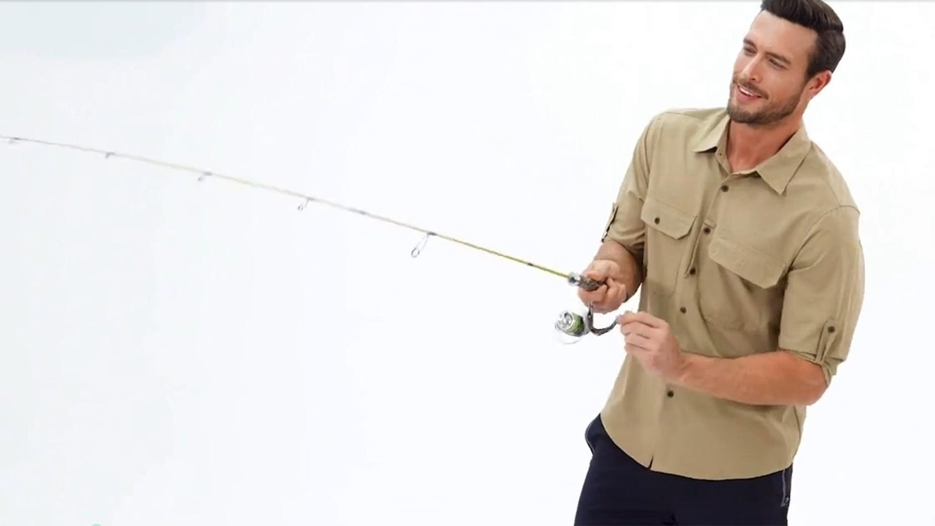 thumbnail video image 2 of Mens Long Sleeve Button Down Shirt for Travel Casual Work Tops Fishing Safari Lightweight Shirts M, 2 of 9
