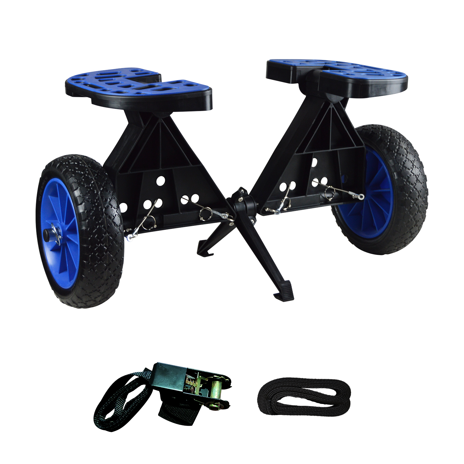 thumbnail video image 2 of Joierw Kayak Cart SUP Canoe Dolly Cart Adjustable Stainless Steel 220 lb Capacity 1-Pack, 2 of 11