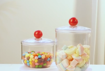 thumbnail video image 2 of 47oz & 30oz 2-Pack Clear Plastic Candy Jars with Airtight Lids – Apothecary Style Cookie Storage Containers for Kitchen, Pantry, Office & Party Organizing, Ideal for Sugar, Tea, Coffee, and Snacks, 2 of 9