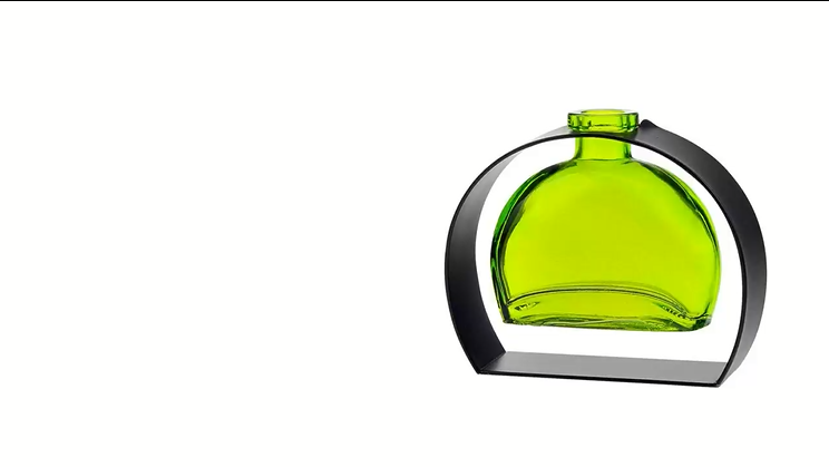 thumbnail video image 2 of Couronne Co. Fiji Recycled Glass Vases with Arched Metal Stand, Flower Vase Decor for Living Room or Dining Table - 6 oz, 2 of 5