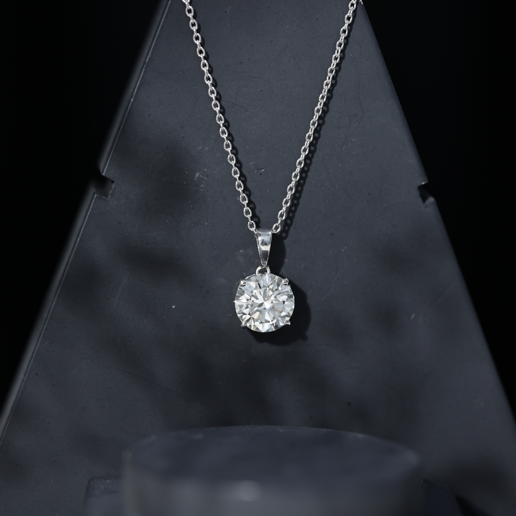 thumbnail video image 2 of Rosec Jewels IGI Certified Lab Grown Diamond Pendant Necklace - 5 Ct (E-VS1 Quality) - Ready to Gift with Jewelry Box, 925 Sterling Silver, 2 of 9