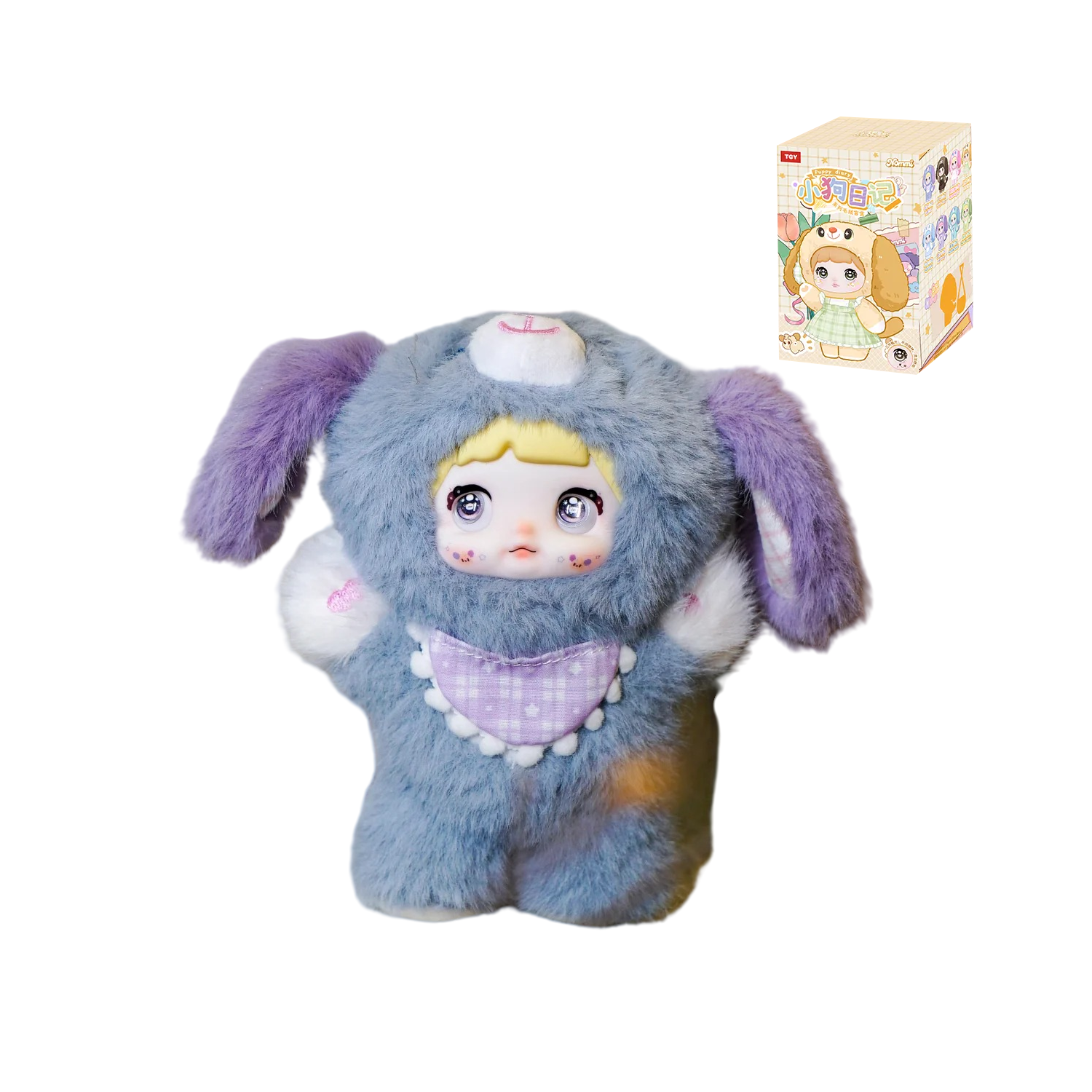 thumbnail video image 2 of Nommi Puppy Diary Series Plush Blind Box Figures 1PC Cute Dog Collectible Toys Birthday Gifts, 2 of 7