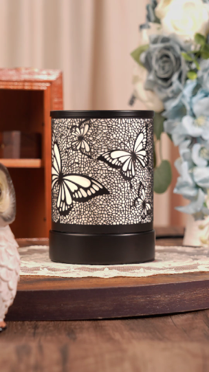 thumbnail video image 2 of Sziqiqi Wax Melter Warmer for Scented Wax Candle Warmer Metal Fragrance Oil Burner for Home Bedroom Office, Butterfly, 2 of 8