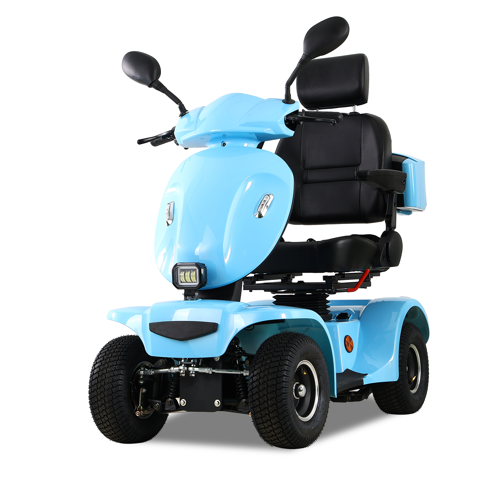 thumbnail video image 2 of Xlluproid Heavy Duty Electric Mobility Scooter,800W All Terrain 4 Wheel Powered Scooters for Seniors and Adults,Handicap Scooter for Travel with Long Range Battery,Blue, 2 of 17