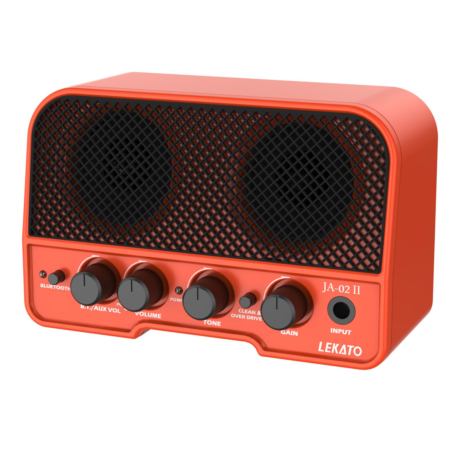 thumbnail video image 2 of LEKATO Mini Guitar Amp 5W Rechargeable Electric Guitar Amplifier Clean&Overdrive Effects Bluetooth Guitar Amp Portable for Daily Practice, 2 of 11