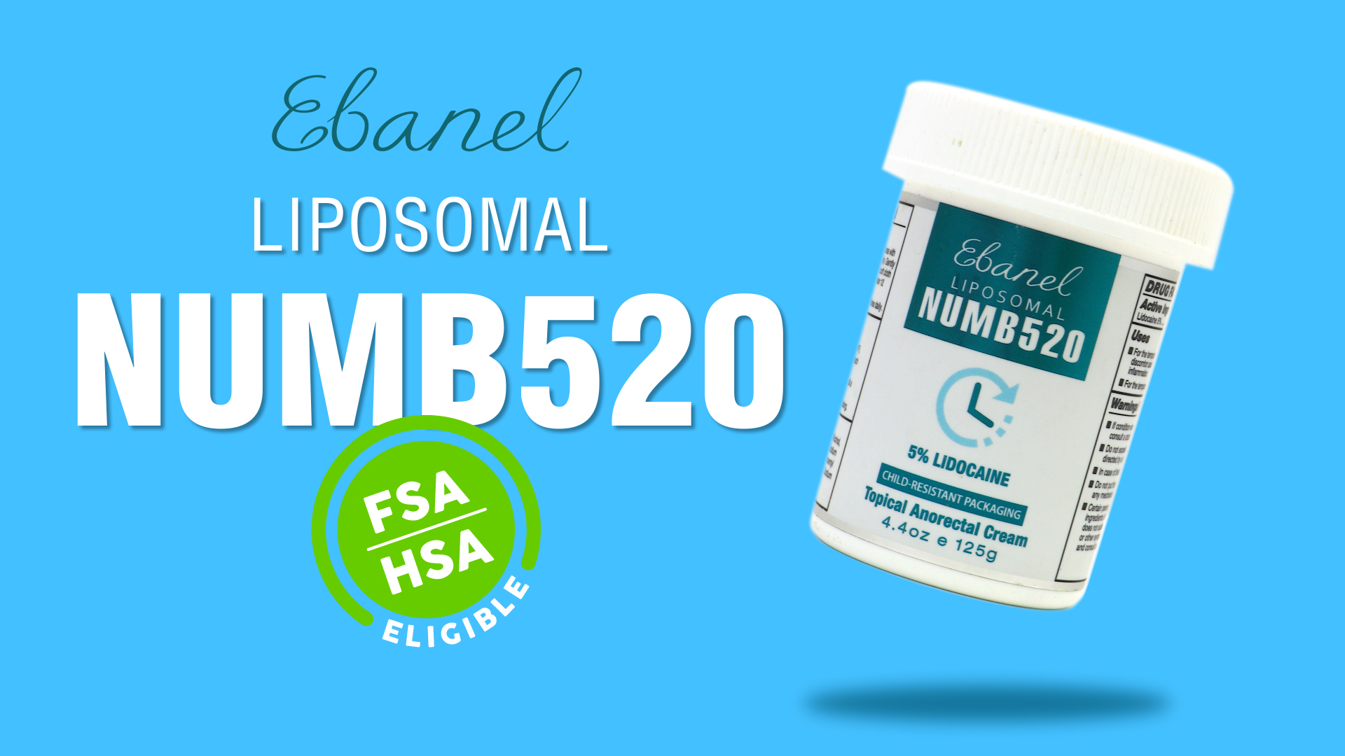 thumbnail video image 2 of Ebanel 5% Lidocaine Numbing Cream, Pain Relief Burn Itch Cream, Maximum Strength Topical Anesthetic with Allantoin, Vitamin E for Local and Anorectal Uses, Hemorrhoid Treatment, 4.4 Oz, 2 of 9