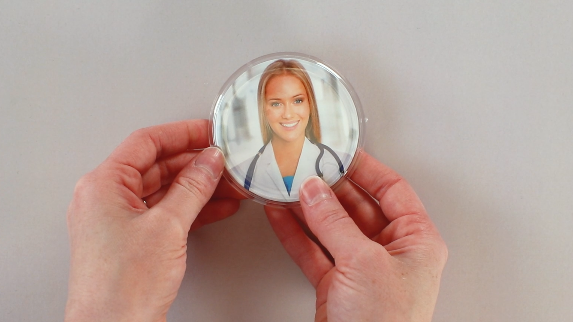 thumbnail video image 2 of Snapins 2.875" DIY Snap Together Pin Back Buttons - pack of 12, 2 of 8