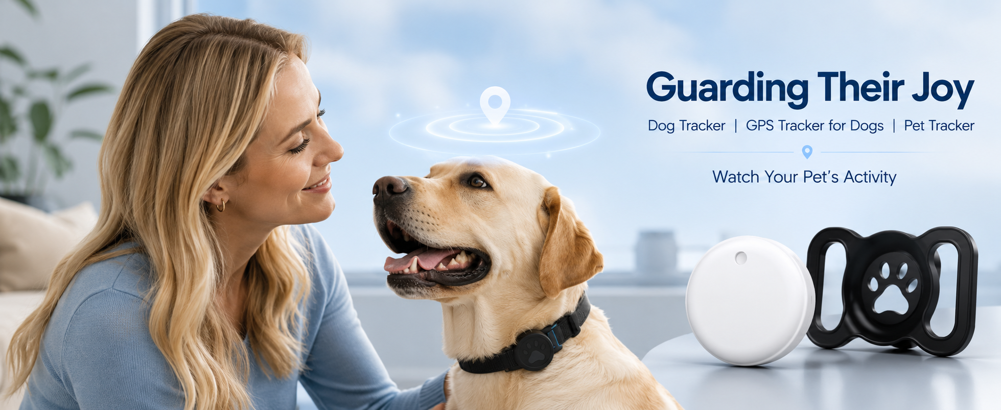 thumbnail video image 2 of Sovob Pet Tracker and GPS Tracker for Dogs, IP67 Waterproof Dog Tracker for Real-Time Location Tracking, Fits 1-Inch Collars, 2 of 9