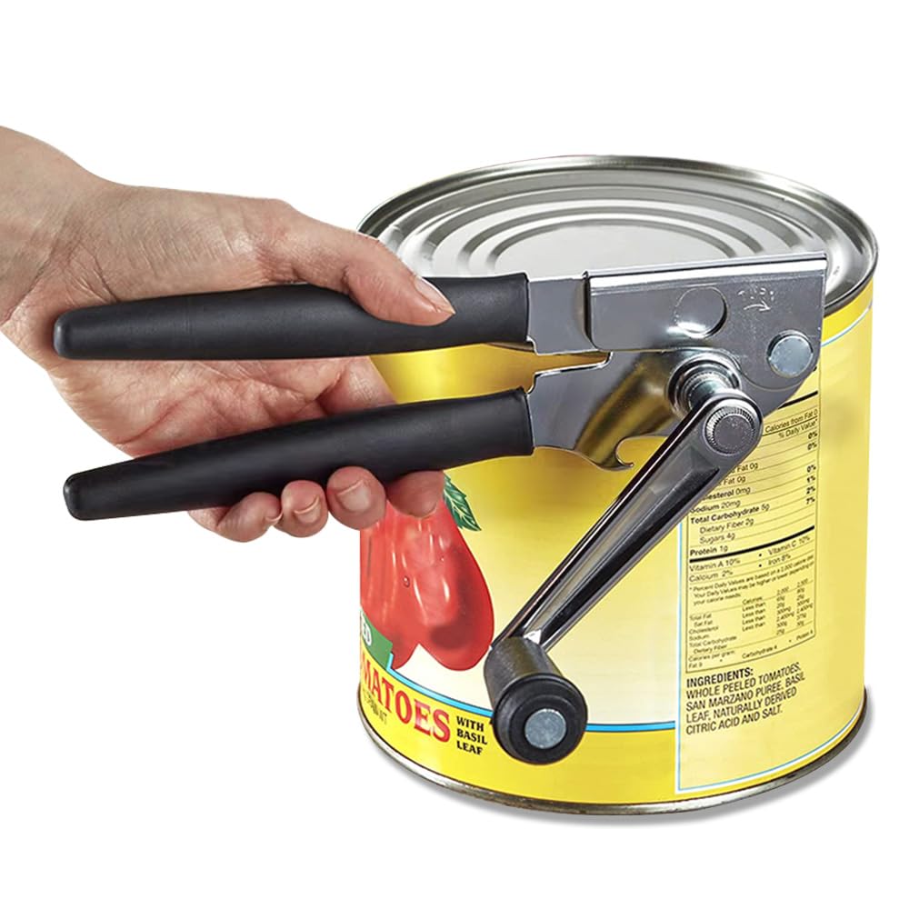 NUFR Heavy Duty Commercial Can Opener with Rubber-Coated Handles