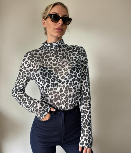 thumbnail video image 2 of MINTREUS Lace Top with Long Sleeves Stand Collar Embroidered Floral Design Ideal for Parties and Clubs xs-xxl, 2 of 8