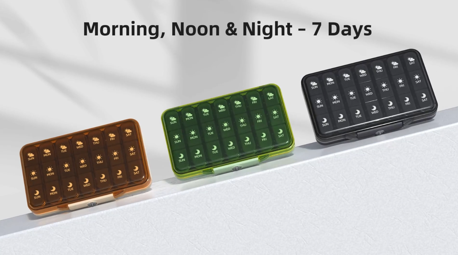 thumbnail video image 2 of Zorvidson Foldable 7-Day Pill Organizer, 3 Times Daily, Detachable Daily Pill Boxes for Medicine, Vitamin & Supplement Storage, 2 of 8