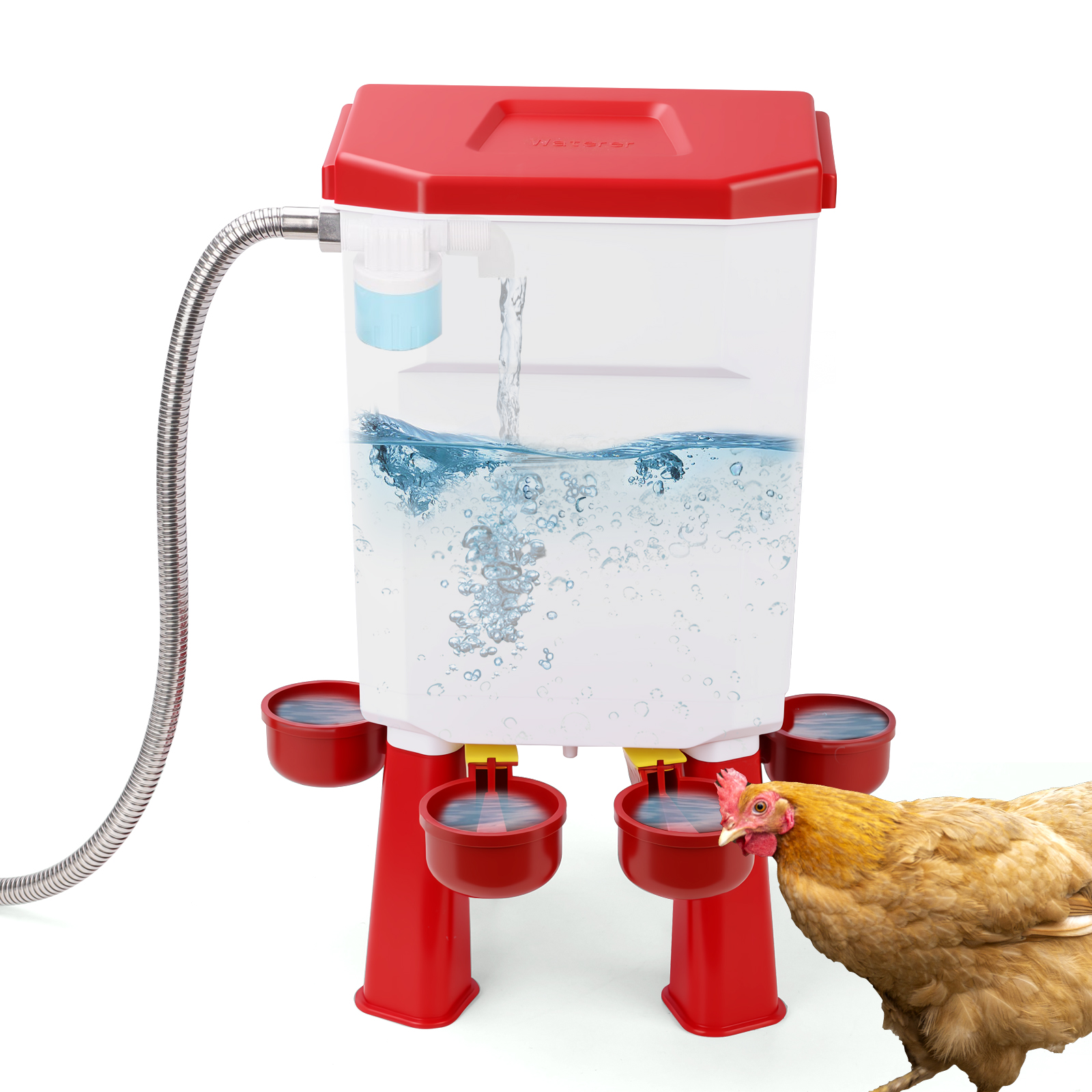 LLNC Chicken Waterer Float-Controlled Automatic Continuous Fresh Water ...