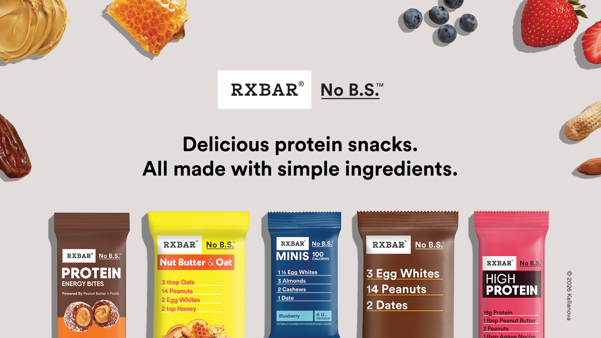 thumbnail video image 2 of RXBAR Minis, Variety Pack Protein Bars, 8 Count, 2 of 10