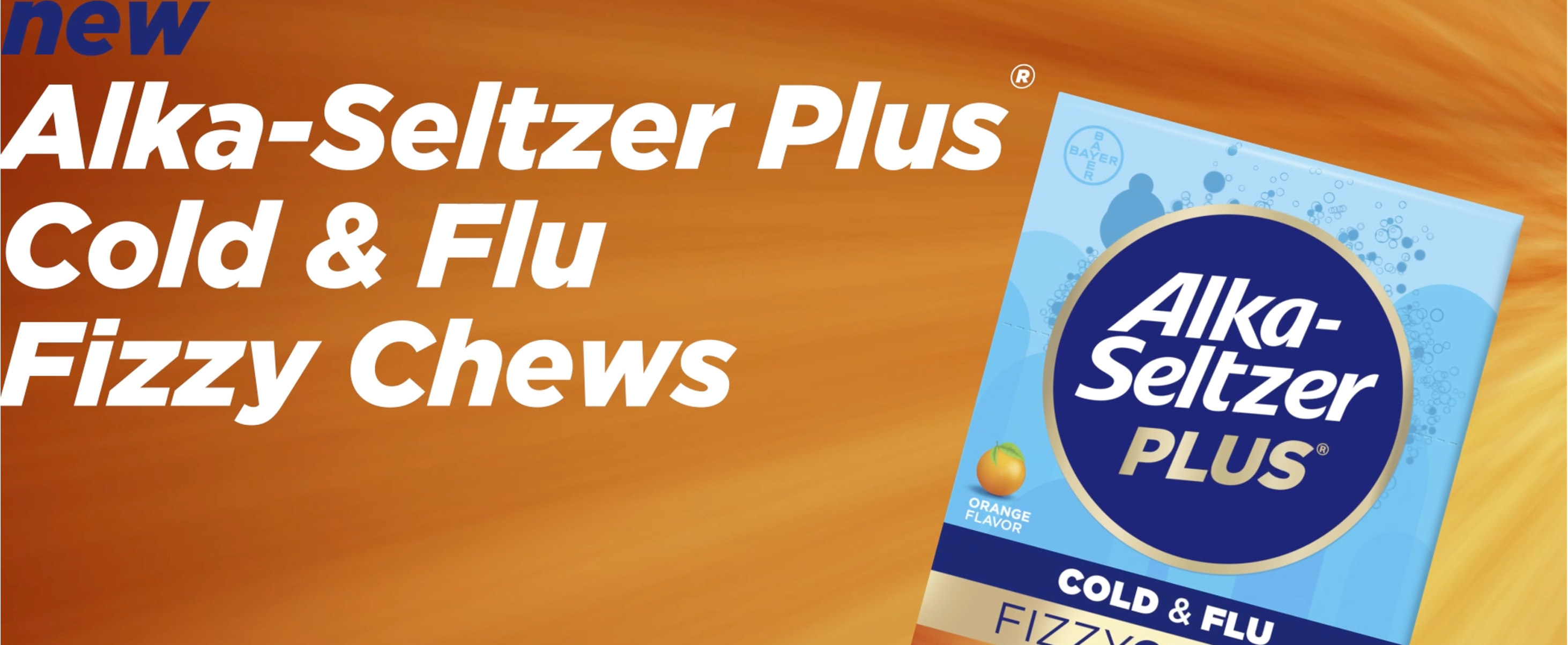 thumbnail video image 2 of Alka Seltzer Plus Cold & Flu Fizzy Chews, No Water Needed, Orange Flavor, 16 Count, 2 of 8