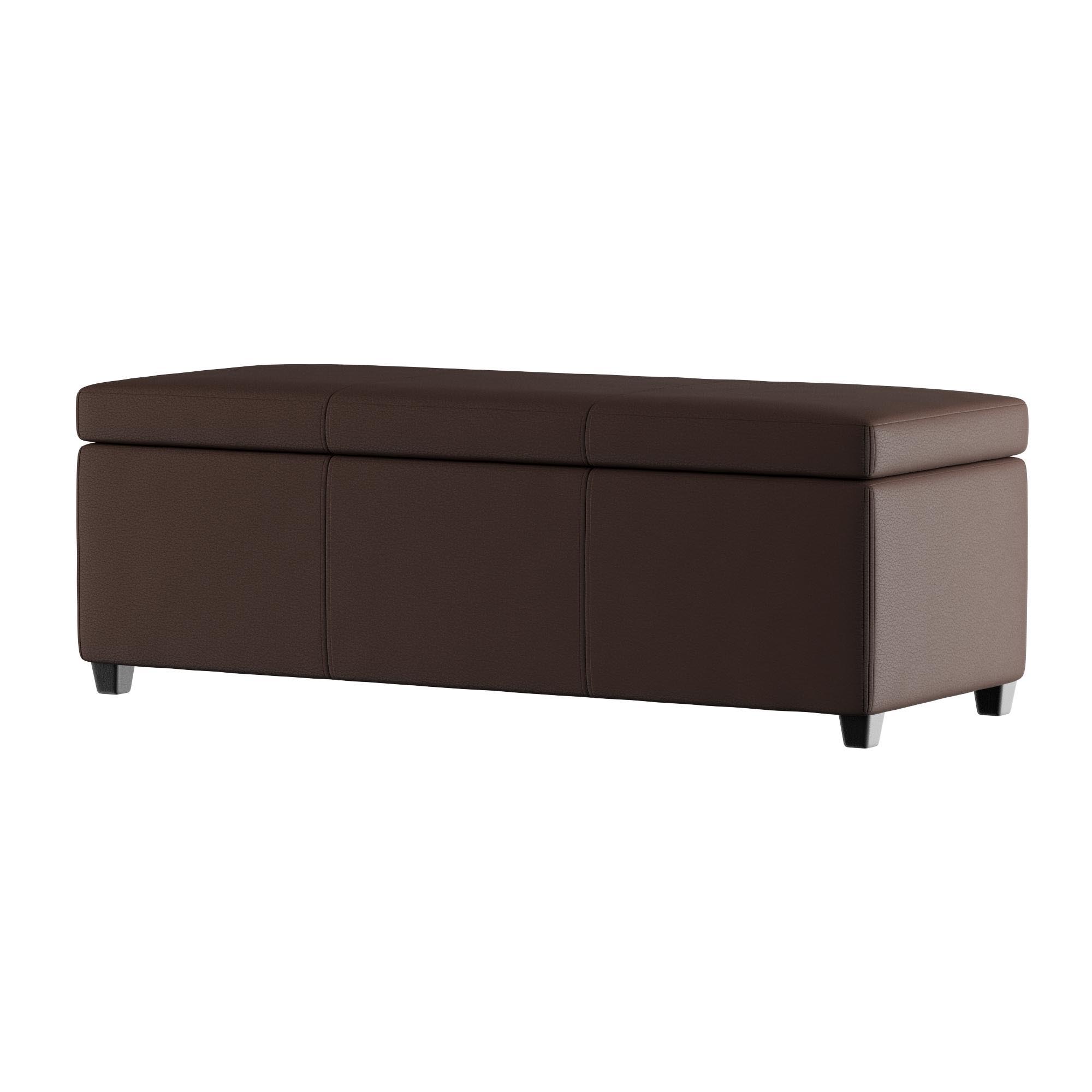 Baxton Studio Dennehy Dark Brown Modern Ottoman Walmart