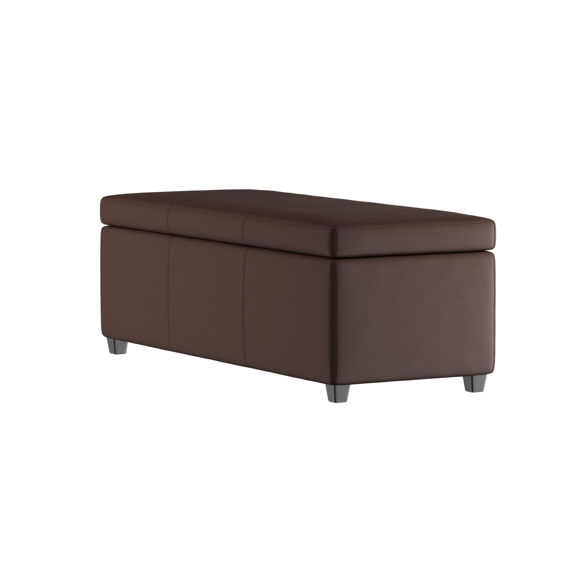 Baxton Studio Dennehy Dark Brown Modern Ottoman Walmart