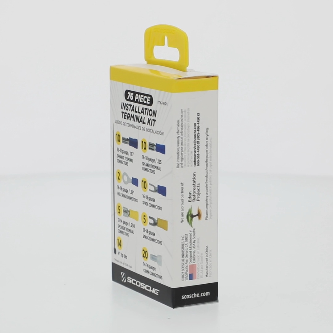 Square Terminal 一式セット　✨極美品✨ Scosche Insulated 76-Piece Wire Terminal Connector Kit for 12-18