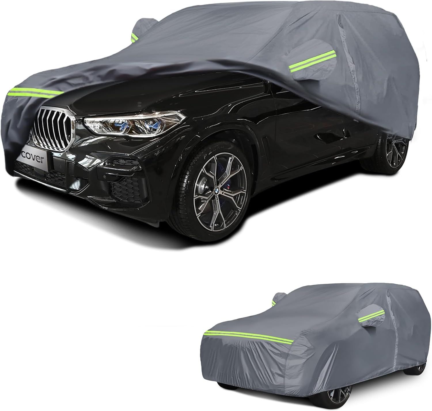 thumbnail video image 2 of SUV Car Cover, Universal Car Cover Waterproof All Weather with Door Zipper Universal Fit Buick Enclave, Rainier, Chevrolet Traverse,Dodge Durango,Nitro, Ford Edge etc (YXL-lengths 188" to 206"), 2 of 9