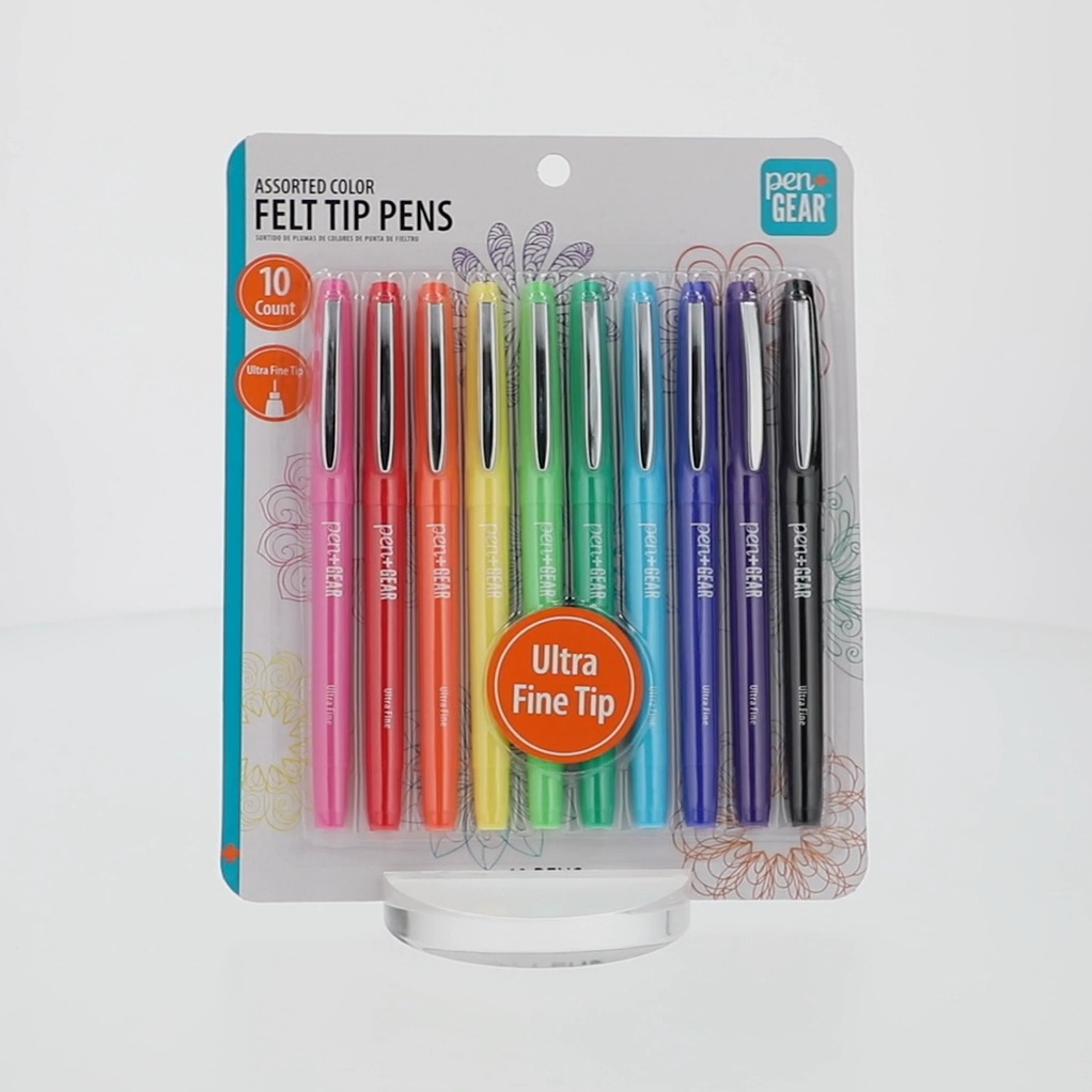 Edding 1200 Felt-Tip Pens - Pack Of 10 Neon Green Markers, 0.5-1 Mm Tip