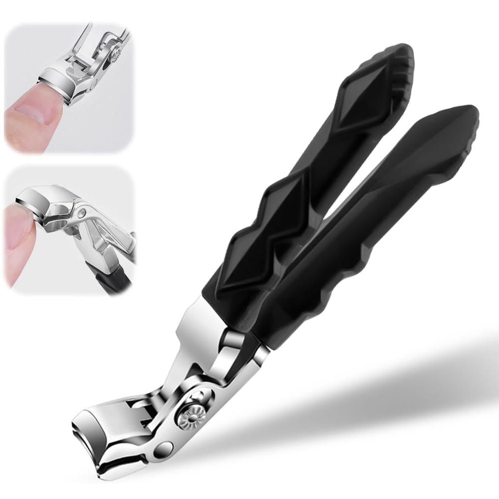 thumbnail video image 2 of Ergonomic Nail Clippers, Wide Jaw Toenail Clippers for Thick Nails, Premium Nail Cutter for Seniors, 2 of 11