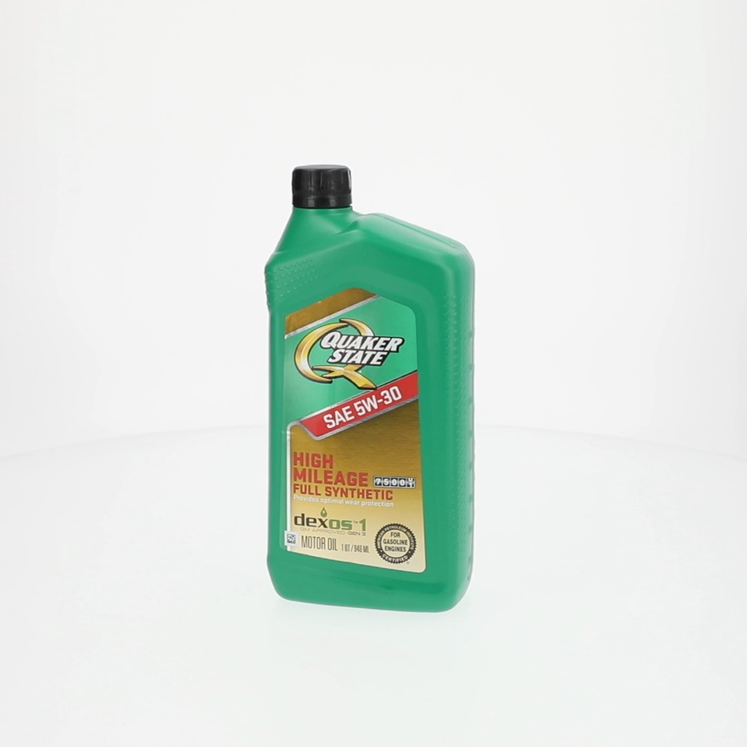 Quaker State Full Synthetic High Mileage 5W-30 Motor Oil, 1 Quart